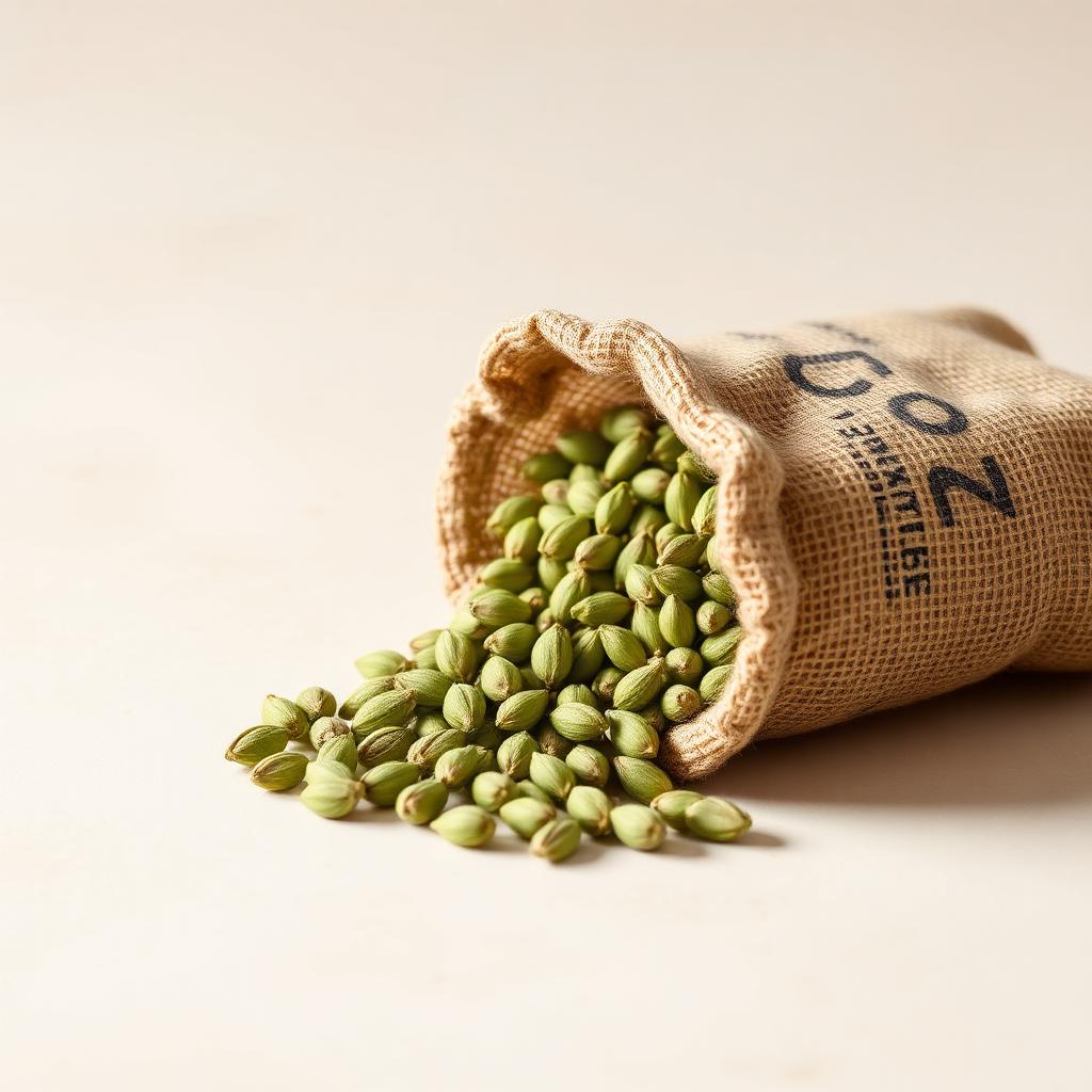 Organic green cardamom pods