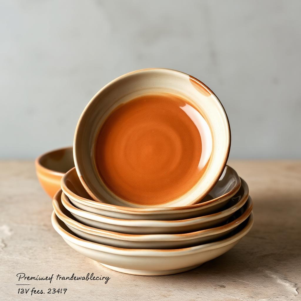 Hand-glazed ceramic dinnerware